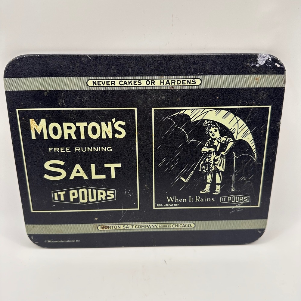 Vintage Bristolware Advertising Tin Signs Morton Salt Hershey Cocoa Uneeda 3pc - Picture 6 of 7